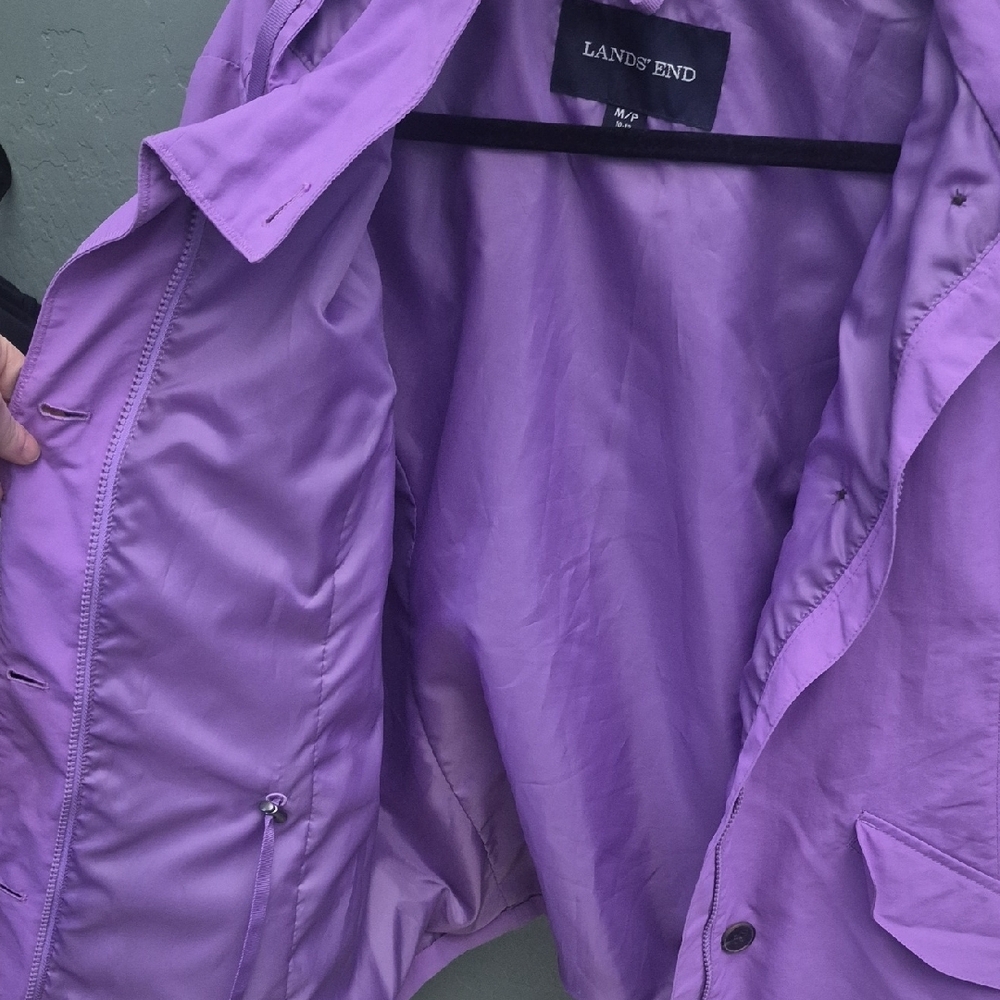 Lands' End Women's Rauncoat in Bold Purple - Picture 4 of 6